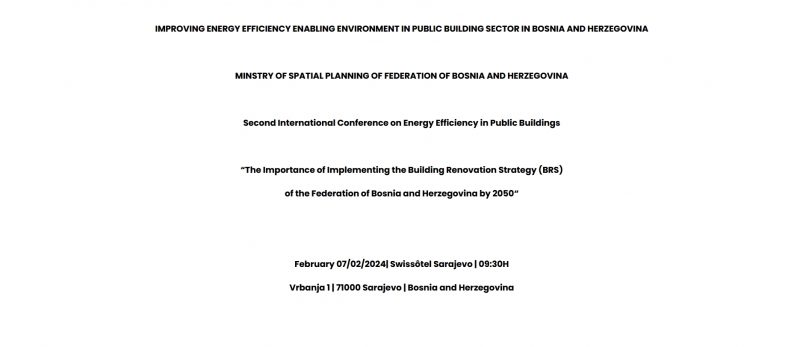 Najava II međunarodne konferencije o energetskoj efikasnosti u javnim zgradama